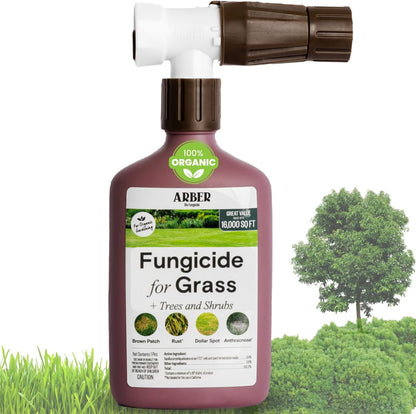 Organic Fungicide for Lawns, Trees & Shrubs – 16oz Ready-to-Spray – Lawn Fungicide for Brown Patch