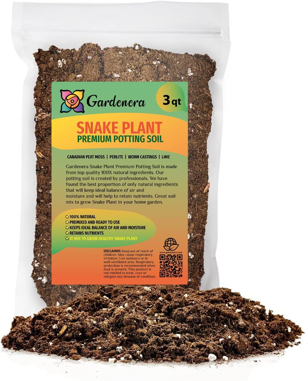 GARDENERA Premium Snake Plant Potting Soil Mix, Green Sansevieria Trifascatia Zeylanica Plants