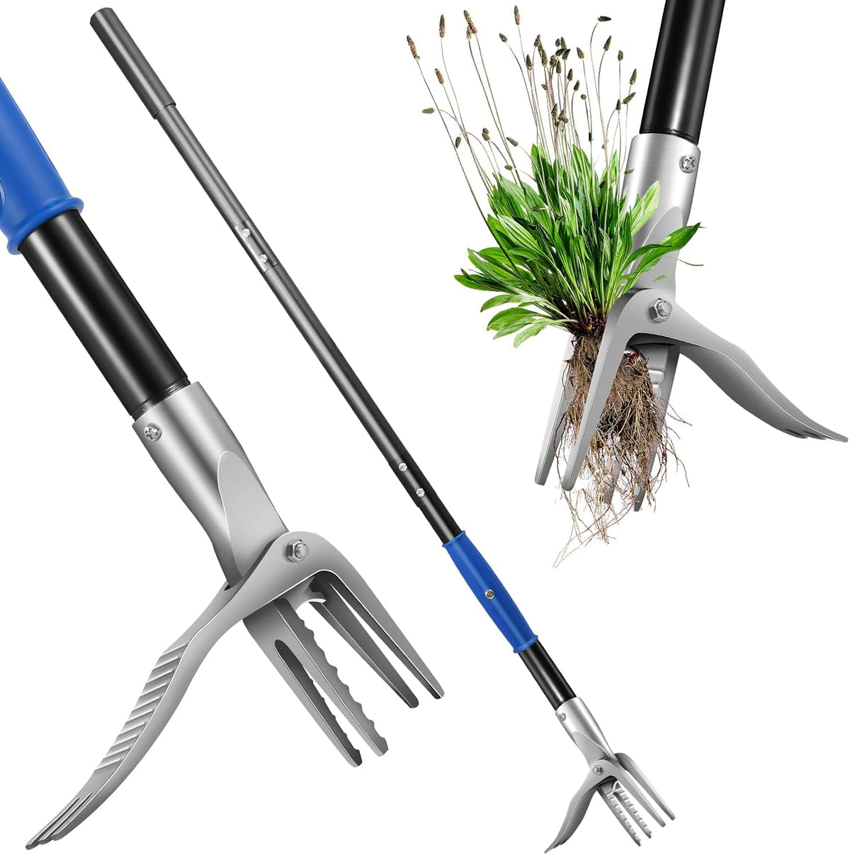 50” Weed Puller Tool for Crabgrass, Dandelion etc,Stand Up Weeder with Easy-Eject Mechanism, Steel