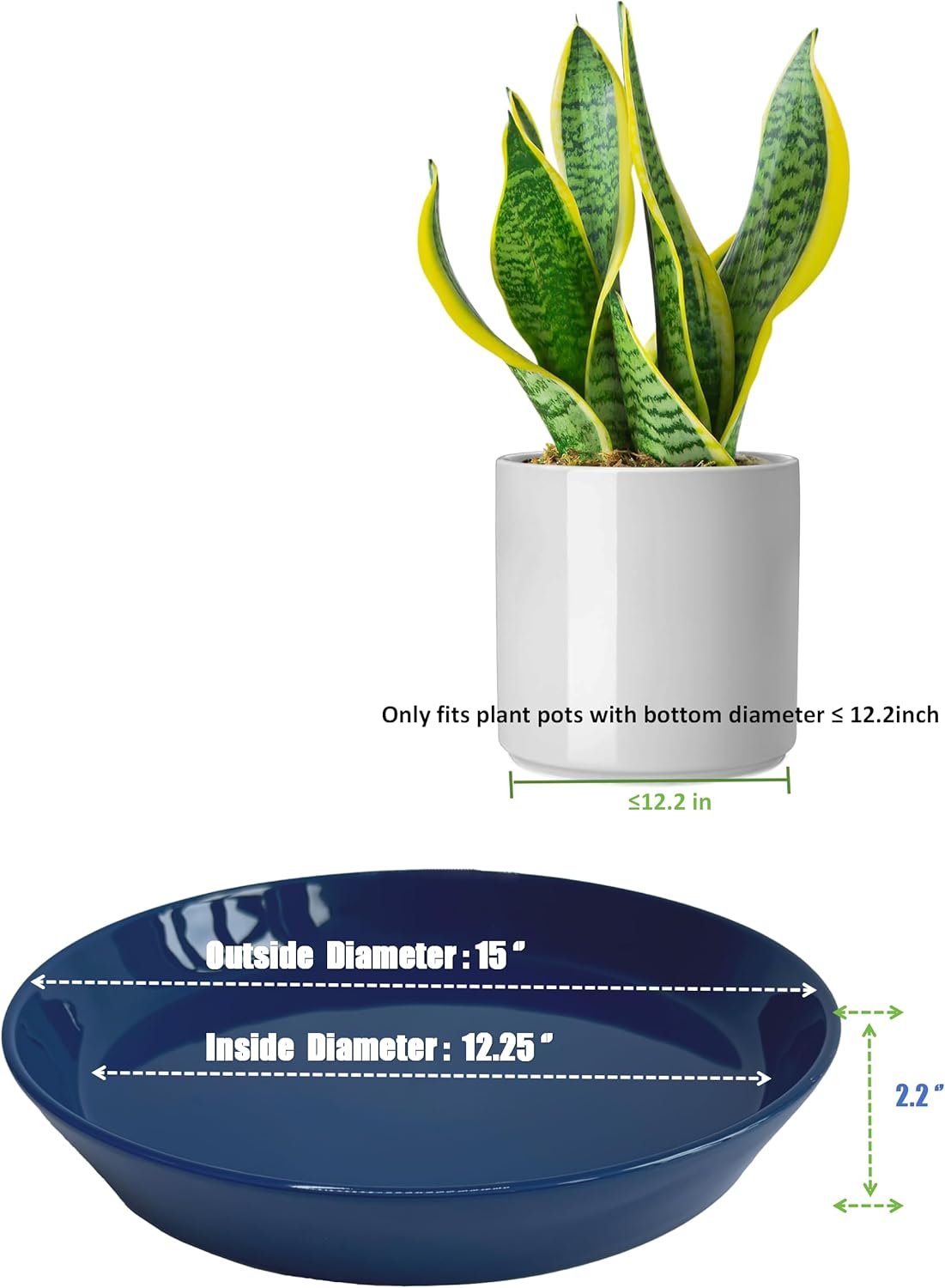14 Inch Plant Saucer Tray 4 5 6 8 10 12 14 15 Inch Ceramic Plant Saucers for Indoors Outdoor