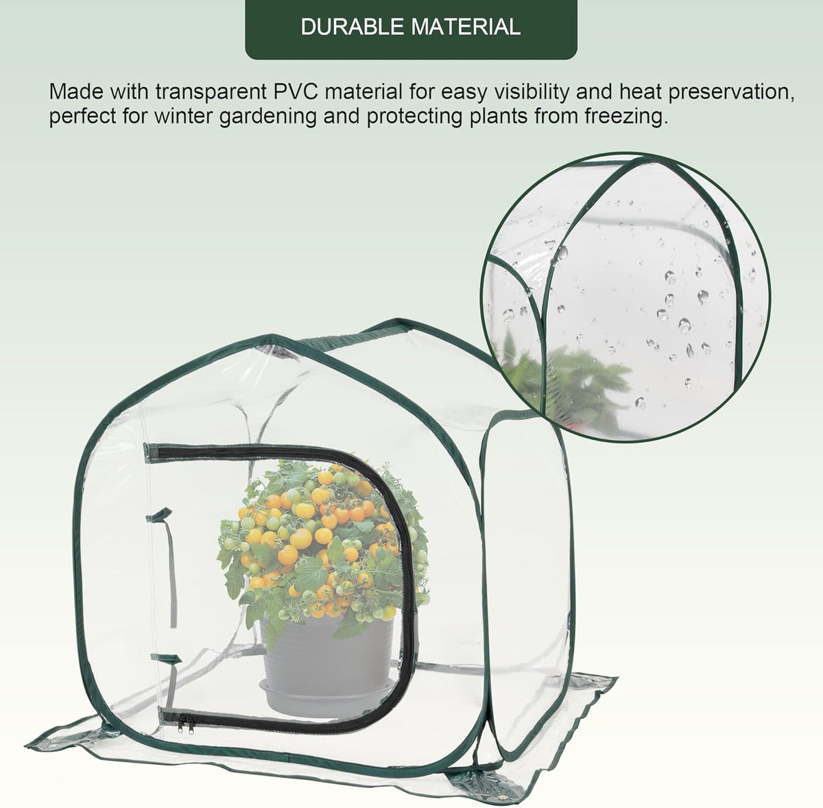 Mini Transparent Pop Up Greenhouse for Indoor and Outdoor Backyard Gardens - Portable Large Space
