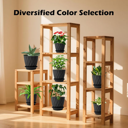 GARDIFE 7/6.5/6/5.5/5/4.5/4 inch Plant Pots, 7 Pack Flower Pots Indoor Outdoor, Planters with