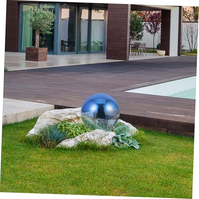 Polished Garden Gazing Reflective Globe Ornament Compact Decorative Sphere for Outdoor Decoration
