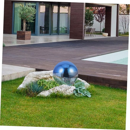 Polished Garden Gazing Reflective Globe Ornament Compact Decorative Sphere for Outdoor Decoration