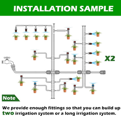 240FT Drip Irrigation System Kit, Automatic Garden Watering Misting System for Greenhouse, Yard
