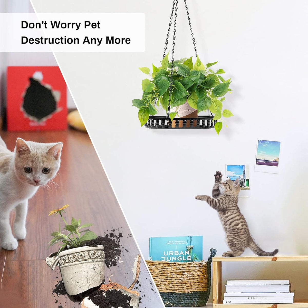 Metal Plant Hanger Indoor Outdoor, Plant Hanger for Indoor Outdoor Plants, Flower Pot Hanging Plant