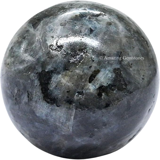 Amazing Gemstone Larvikite Crystal Ball - 1" Inches Crystal Sphere Meditation Balls for Witchcraft