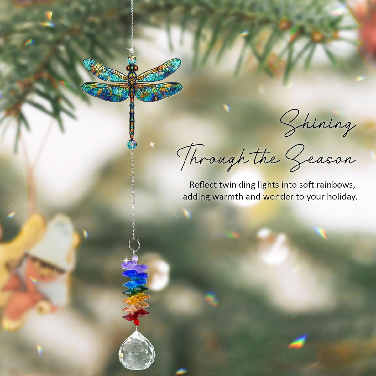 1 Layered Ornament Suncatcher - Dragonfly Gifts - Dragonflies Decor - Christmas Birthday Gifts for