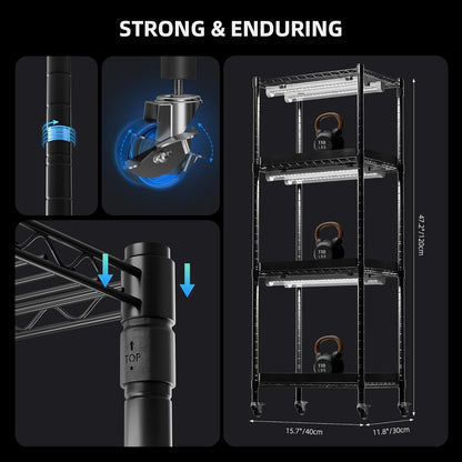 Spider Farmer 2025 4-Tier Plant Stand with 6Pcs 12" Full Spectrum 5000K LED Grow Lights and Tent