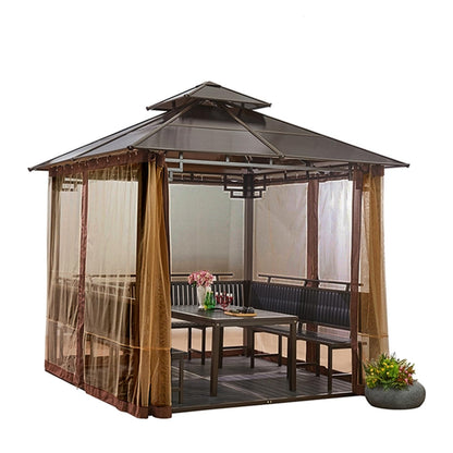 Gazebo Universal Replacement Mosquito Netting,10' x 12' Outdoor Canopy Net Screen 4-Panel Sidewall