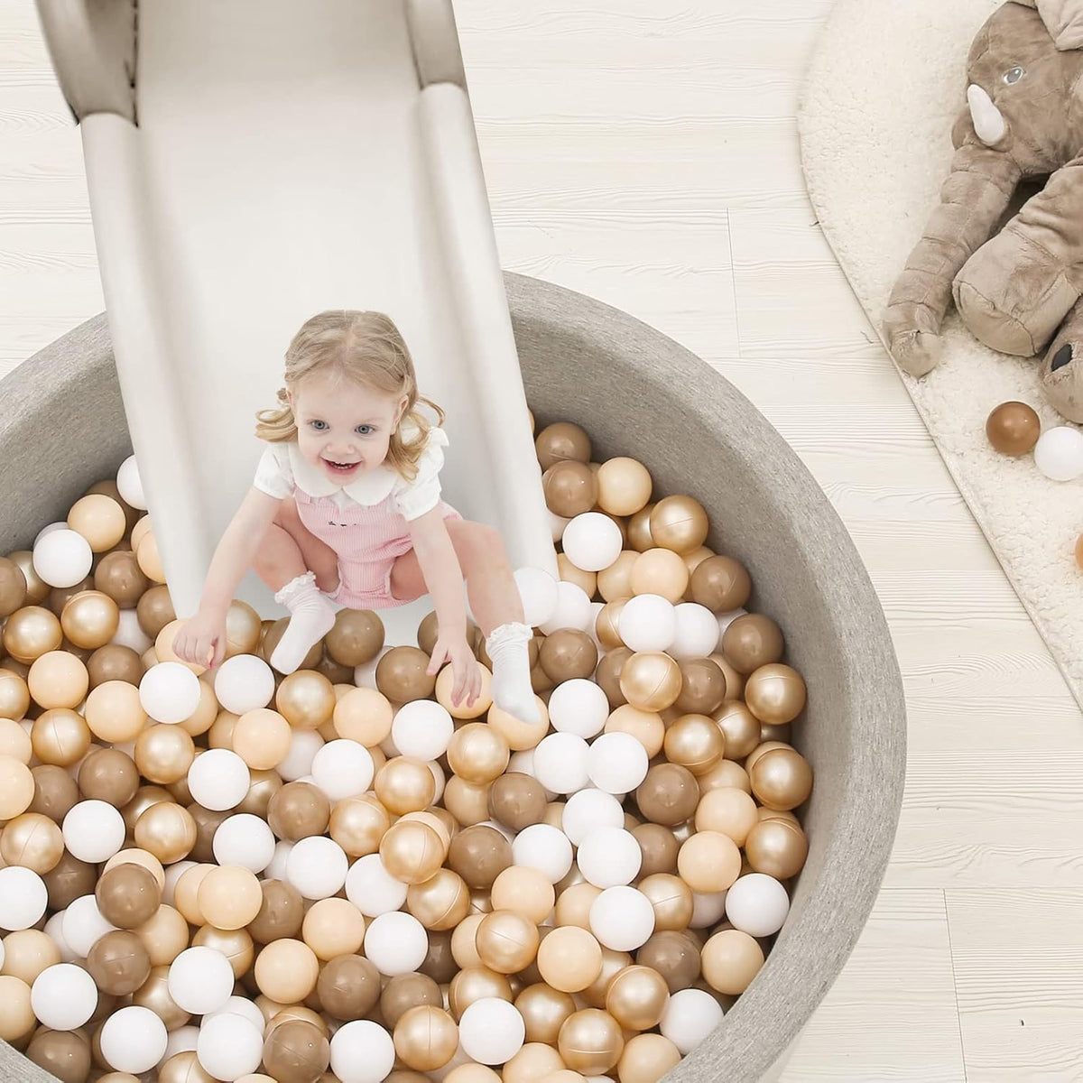 TRENDPLAY Plastic Balls for Ball Pits 2.2 Inch, Pack of 50 100 200 500 Hollow Balls, Perfect for