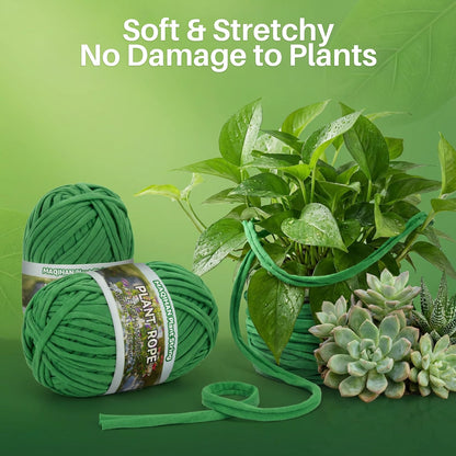MAQIHAN Plant Ties for Outdoor Plants - Soft Garden Twine 2 Pack 115FT