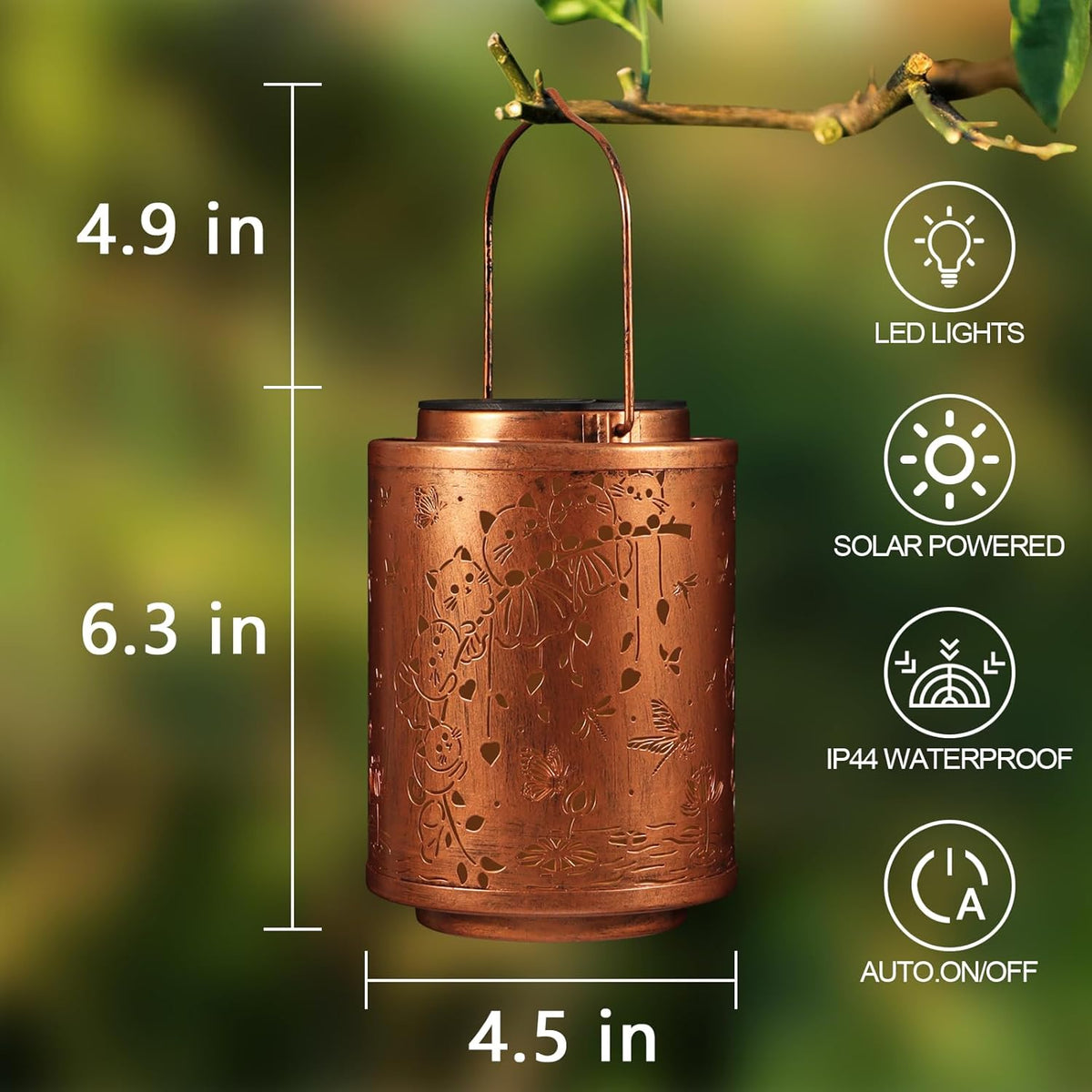 Solar Lanterns Garden Decor Birthday Gifts for Women Mon Grandma Metal Hanging Solar Lights