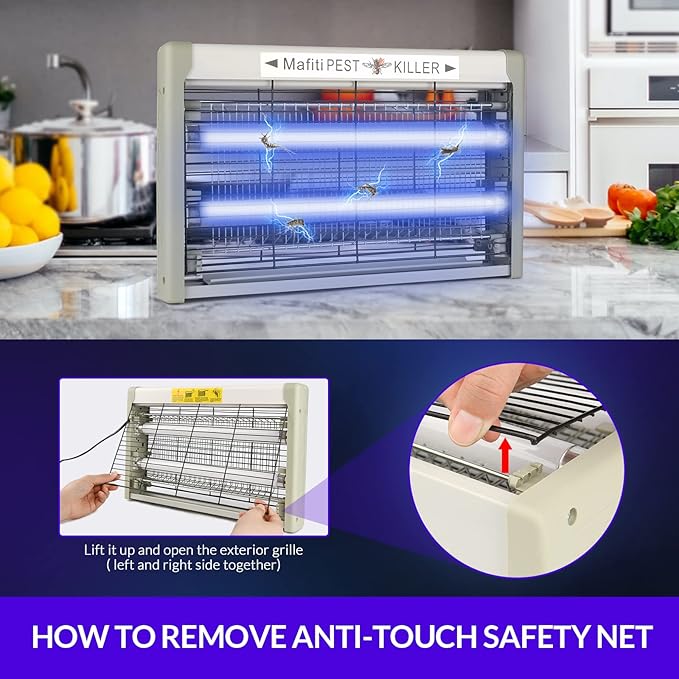mafiti Bug Zapper Fly Traps Indoor Hanging Electric Mosquito Killer 3500V Gnats Fruit Trap for Home