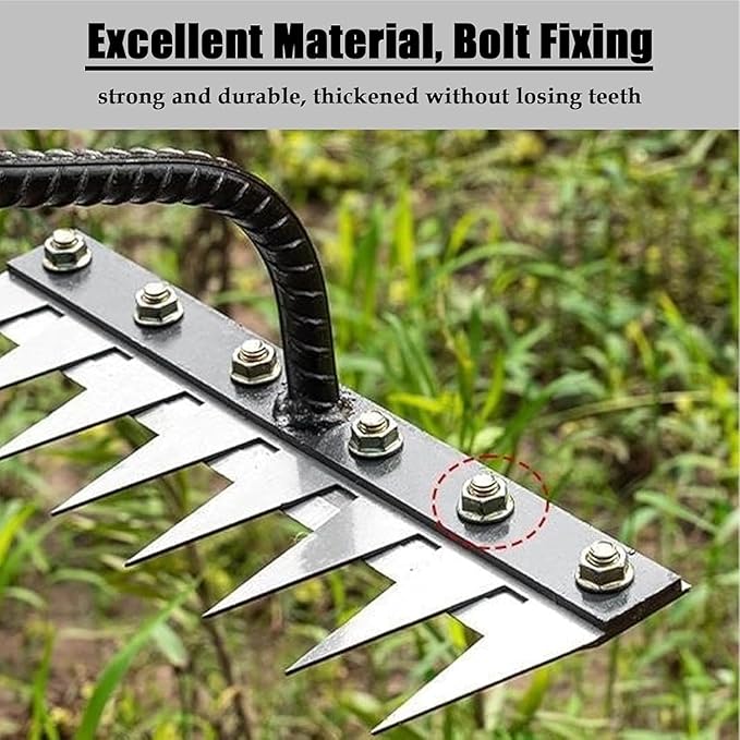 Iron Rake 2.0, Upgraded Iron Weeding Rakes 2.0, Iron Rake for Gardening and Weeding