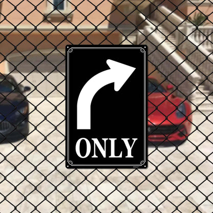 12x16" Left Turn Only Arrow Signs - High-Intensity Aluminum Parking Lot Sign, Weatherproof &