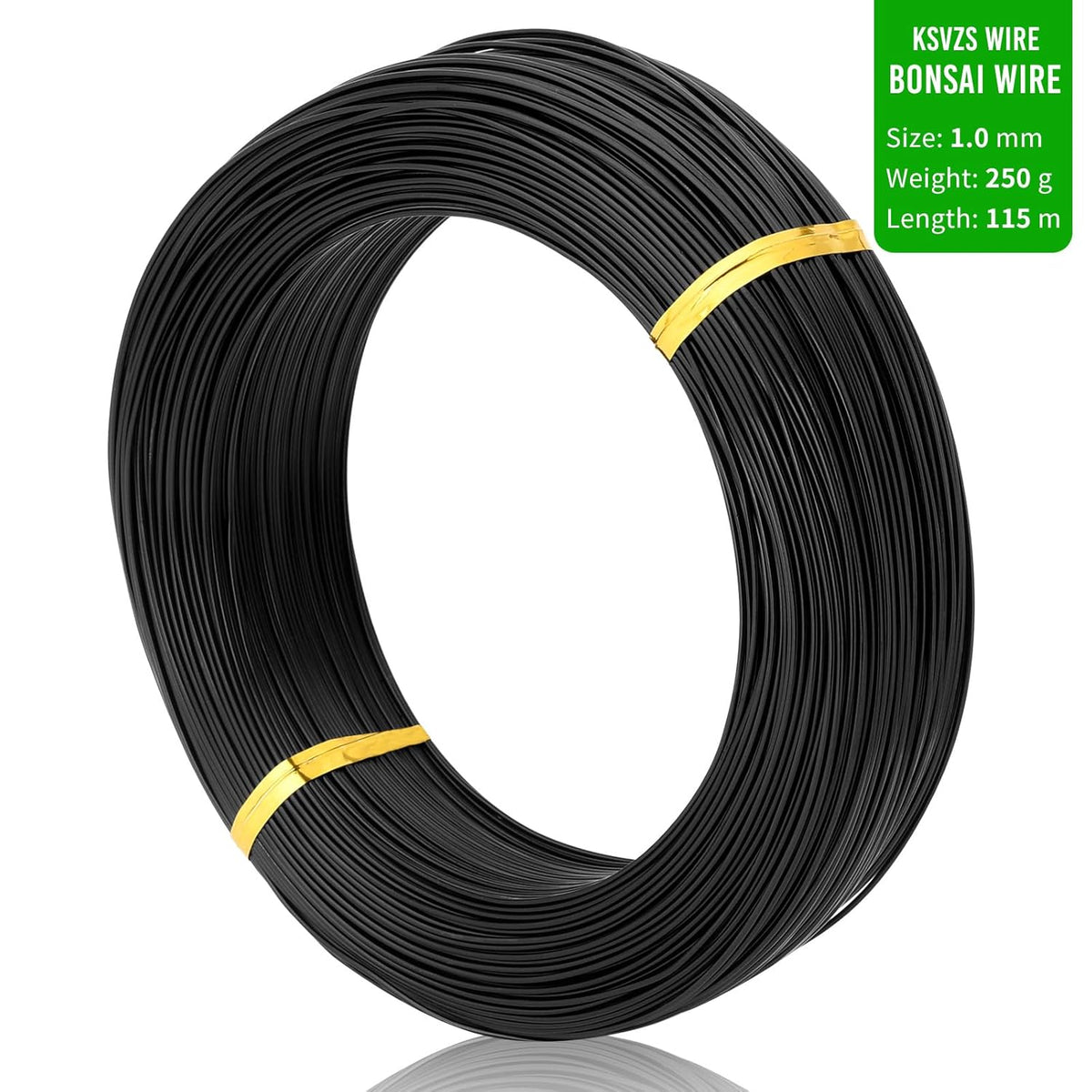 Black-1.0-Anodized Aluminum Bonsai Training Wire 250g Large Roll,Many Size to Choose,KSVZS Bendable