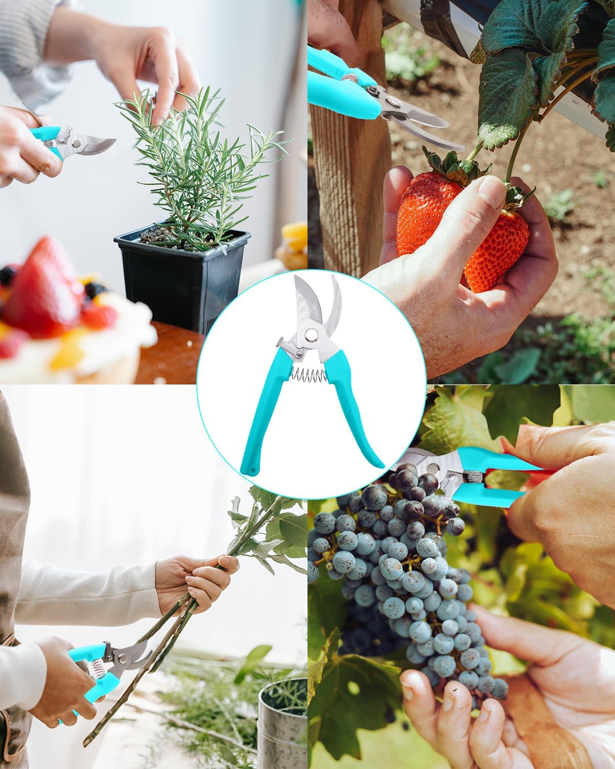 Pruning Shears for Gardening, 1 Pack Garden Scissors for Cutting Fresh Flowers, Floral Clippers for