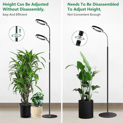 Grow Lights for Indoor Plants, Full Spectrum Floor Standing Plant Lights with 68" Stand for Growing