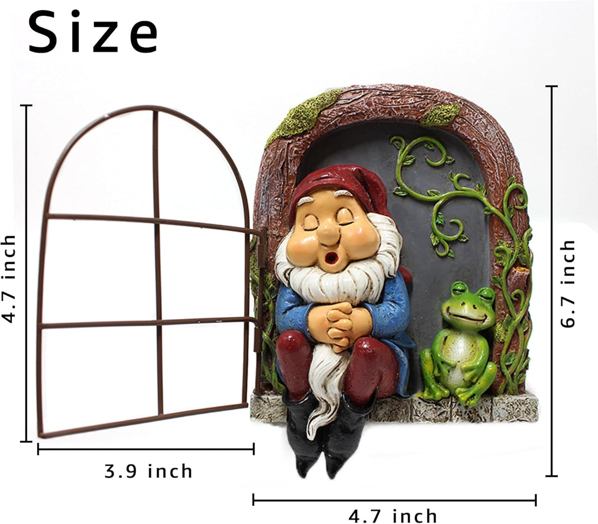 Outdoor Garden Statues, Resin Gnome Tree Hugger, Durable Outdoor Decor, Whimsical Yard Sculpture