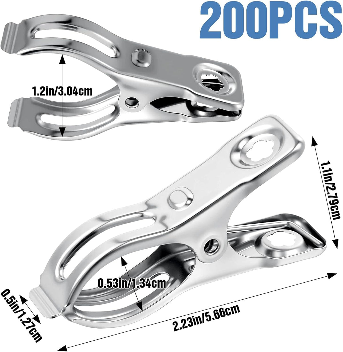 Upgraded 200 PCS Garden Clips, Greenhouse Clamps 100% Stainless Steel Heavy Duty Greenhuose Clips