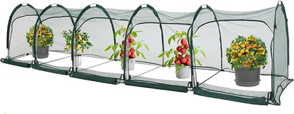 Flexible Net Grow Tunnel - Garden Greenhouse Mesh Cover Growhouse Cloche for Protecting Fruit