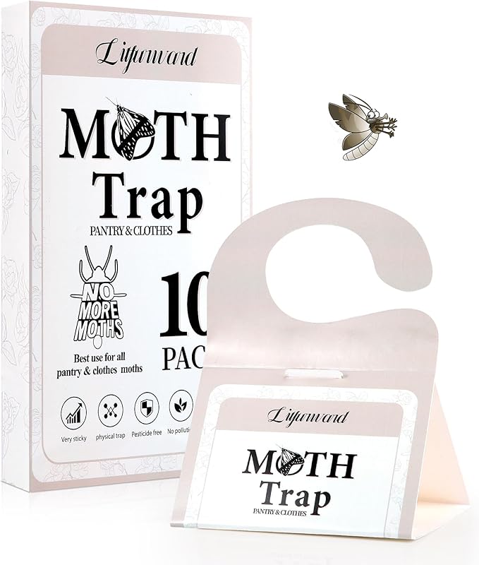 Pantry Moth Traps - Extra Strength Hanging Clothes Clothing Moth Traps with Pheromone for House
