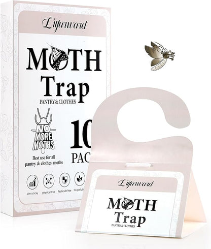 Pantry Moth Traps - Extra Strength Hanging Clothes Clothing Moth Traps with Pheromone for House