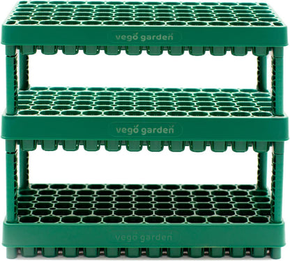 Vego garden 10" x 20" 76 Cells Seed Starter Tray Stackable Seedling Starting Germination Trays for