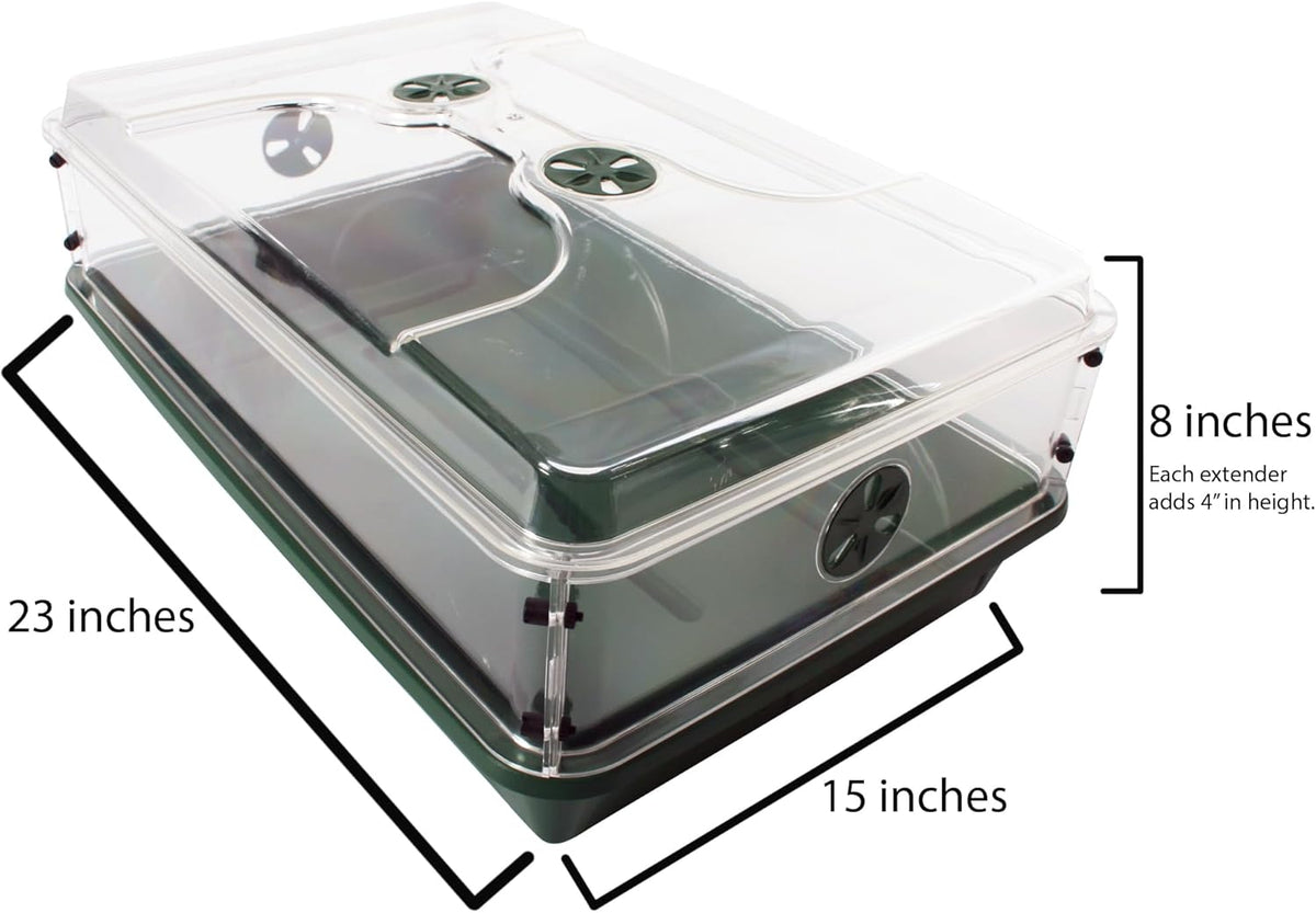 EarlyGrow 93774 Domed Propagator, 1 Height Extender, Green