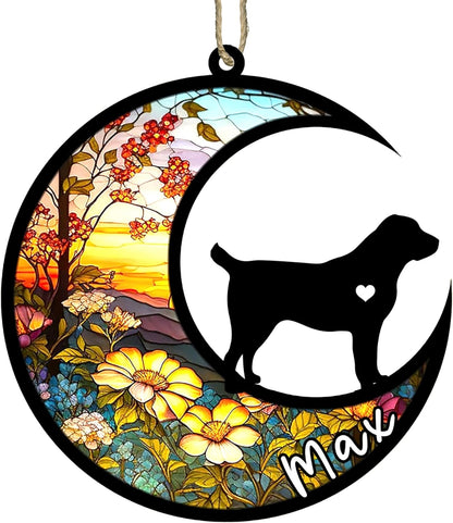 Personalized Dog Memorial, Custom Name Central Asian Shepherd Dog Christmas Ornament with Name