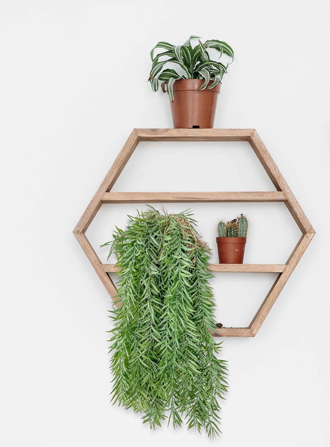 3 Fake Hanging Plants of Bamboo Stems with Roots, Faux Hanging Greenery Plastic Plants for Party