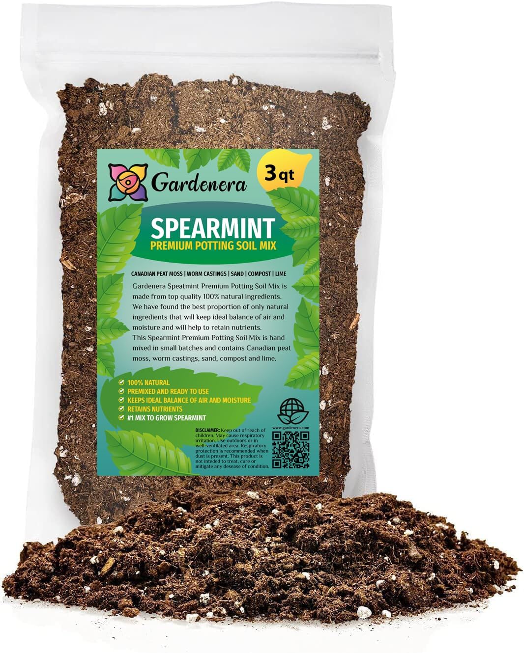 GARDENERA Spearmint Plant Potting Soil - Elevate Your Spearmint Garden with Professional Grade