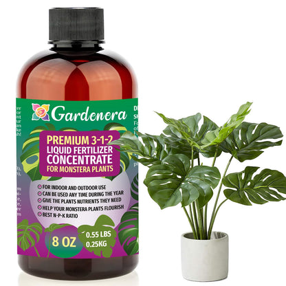 Premium Liquid Monstera Plant Fertilizer - 3-1-2 Concentrate for Indoor Plants and Flowers by