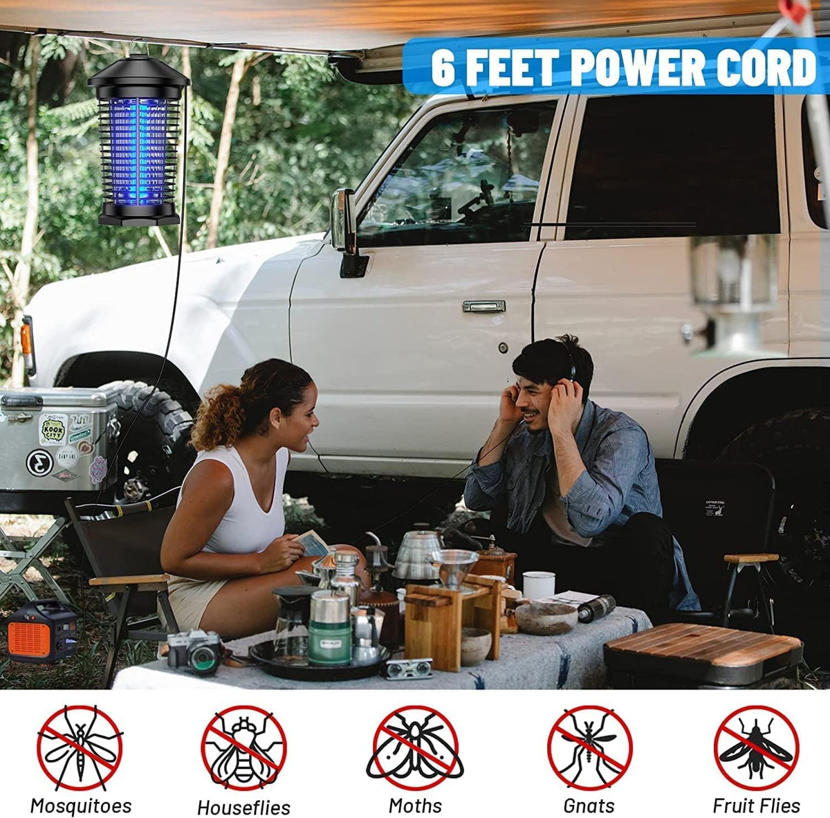 Bug Zapper Outdoor Indoor, Zechuan Electric Mosquito Zapper, Electronic Mosquito Killer Lantern