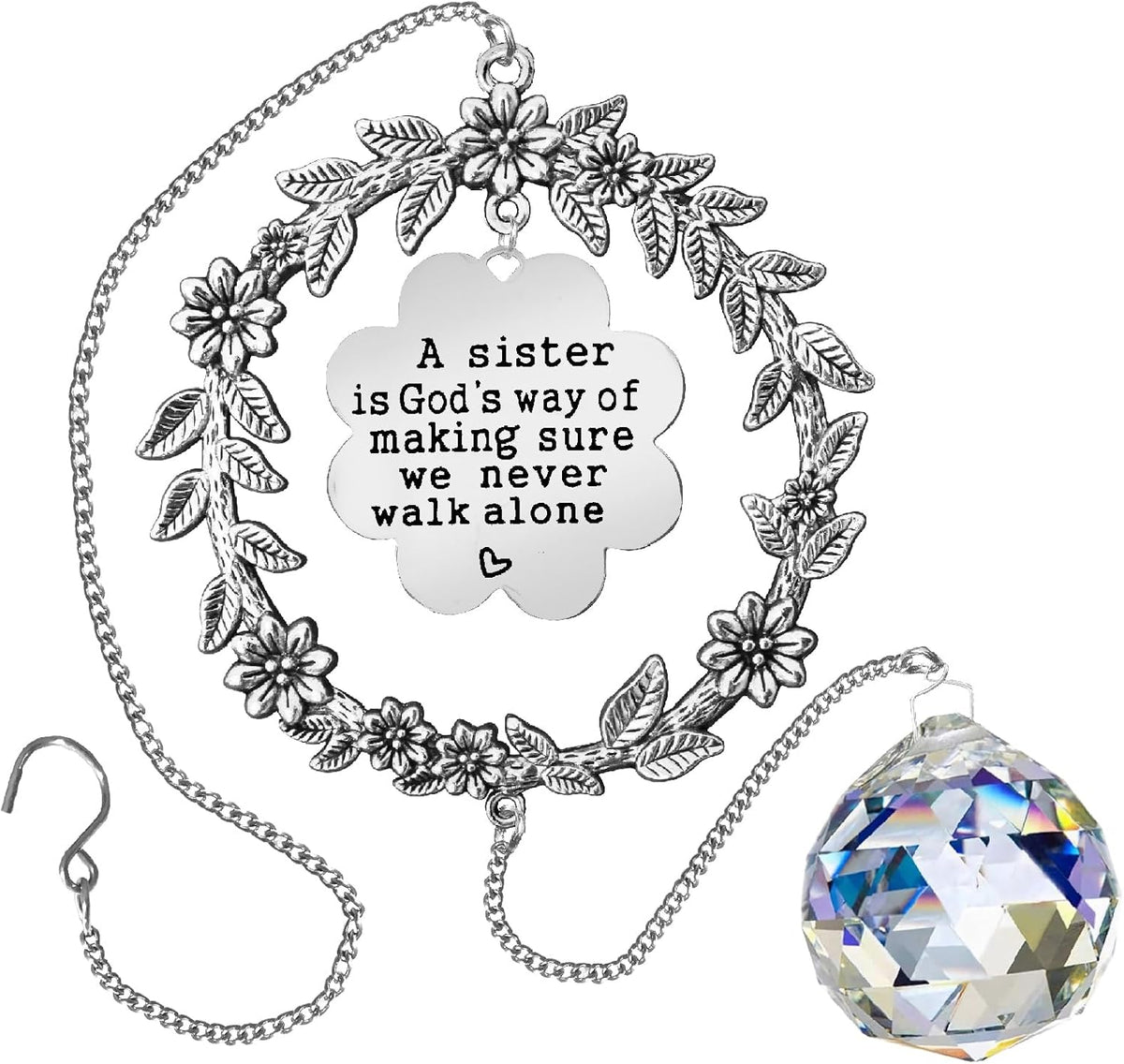 Sister Gift - A Sister is God's Way of Making Sure We Never Walk Alone Sister Suncatcher,Sister