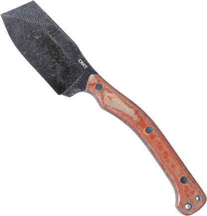 CRKT Razel Nax Fixed Blade Knife: Outdoor Razel Knife-Axe, 1075 Carbon Steel, Full Tang, Resin