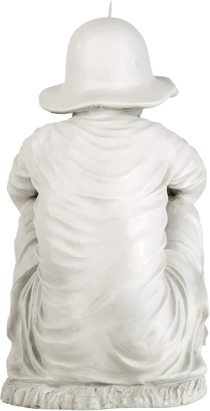 Design Toscano Gone Fishing Fisherman Boy Garden Statue, 17 Inch Tall, Cast Stone Resin, Two Tone
