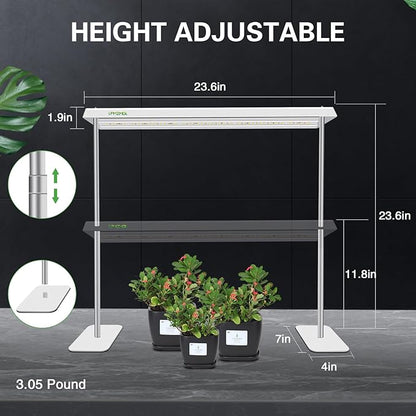 LED Grow Lights for Seed Starting with Stand, 2ft 60W Full Spectrum Seedling Lights Grow Lights for