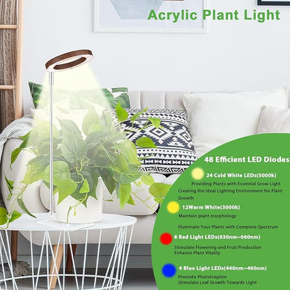 yadoker Plant Grow Light, LED Growing Light Full Spectrum for Indoor Plants,Height Adjustable