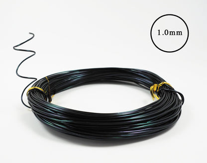 Anodized Aluminum Bonsai Training Wire 5-Size Starter Set with Canvas Bag - 1.0mm, 1.5mm, 2.0mm