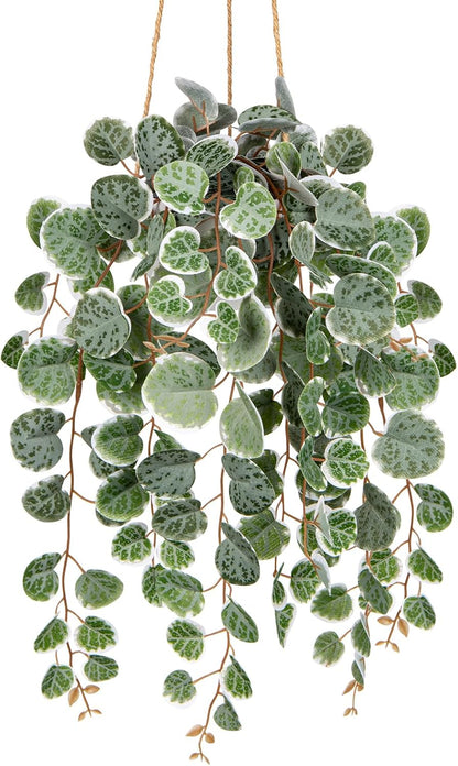 Briful Artificial Hanging Plants with Pot 17'' Fake String of Heart Vines Plants Faux Hanging
