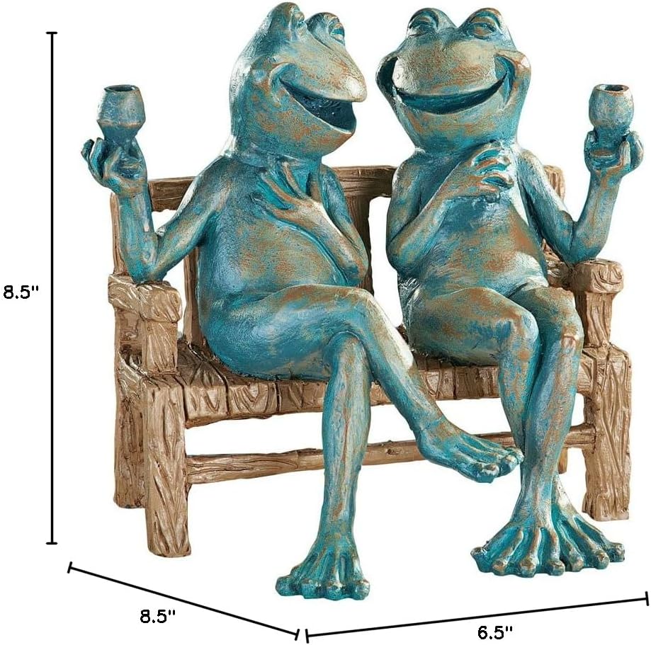 Snoogg Happy Hour Frogs Garden Statue