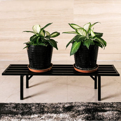 Zhongma One Tier Metal Plant Stand(45.67 L x 8.66 W x 7.9 H) Heavy Duty Plant Holder for Home