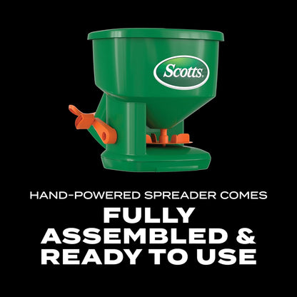 Scotts Whirl Hand-Powered Spreader for Grass Seed, Fertilizer, Salt, Ice Melt, Handheld Spreader
