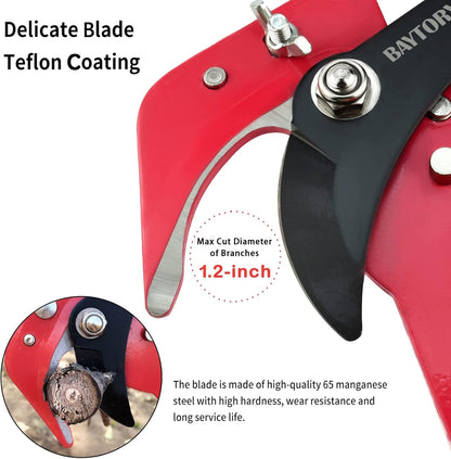 BAYTORY Extendable Tree Pruner Saw Head Without Pole, High-Altitude Branches Trimmer Pruning