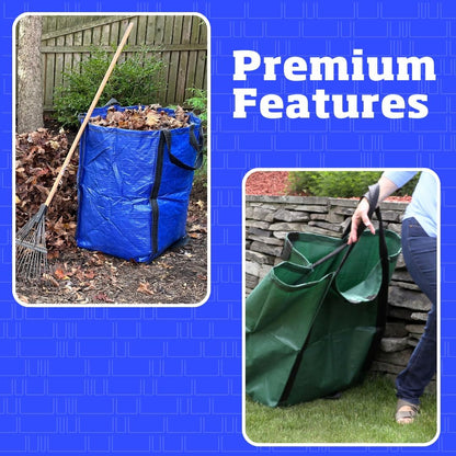 DURASACK Heavy Duty Home and Yard Bags 48-Gallon Reusable Self-Standing Lawn and Leaf Bags Garbage