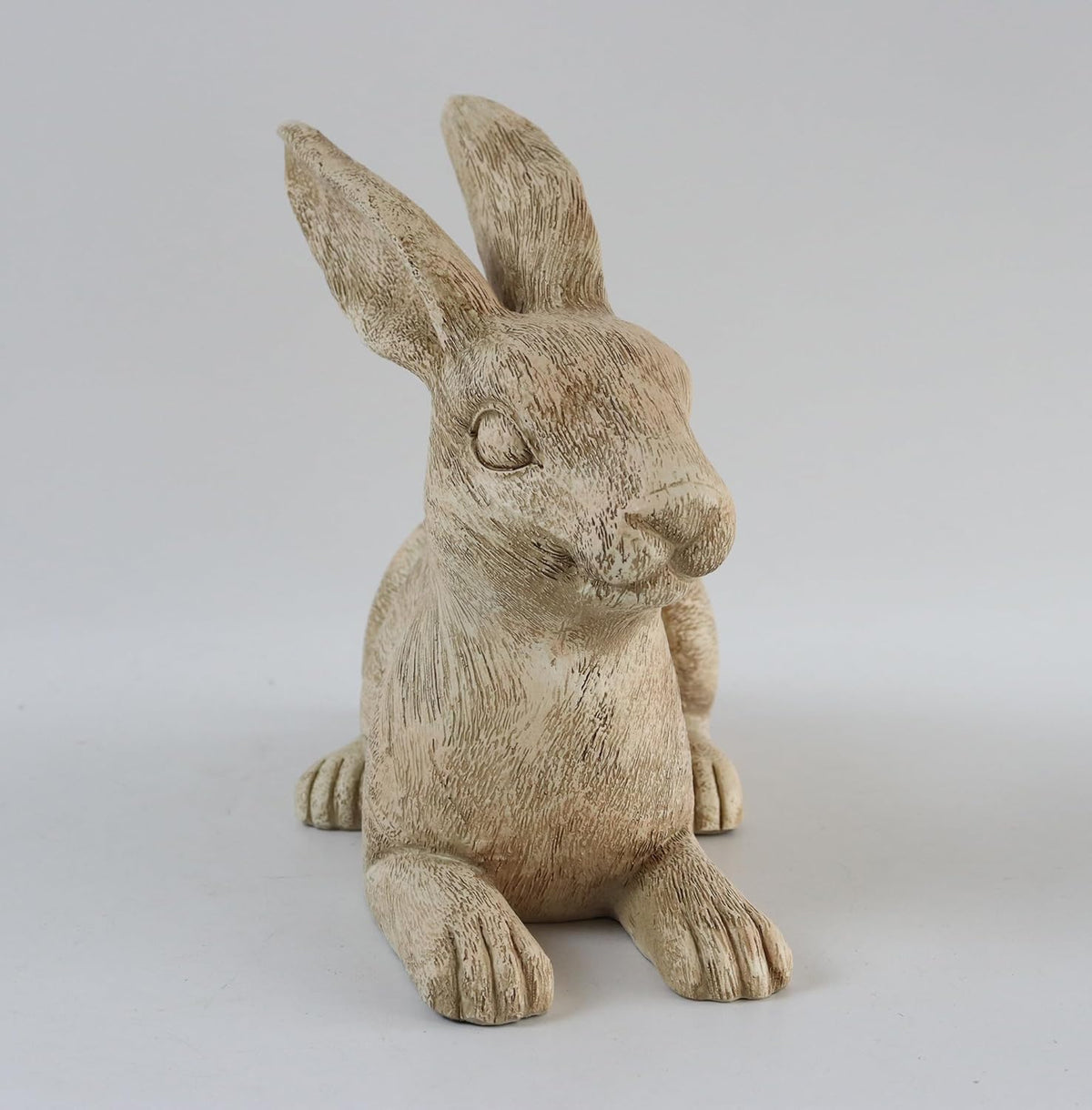 Hymmah Rabbit Statue Sculpture Home Decor Rustic Home Decorations for Living Room, Boho Resin