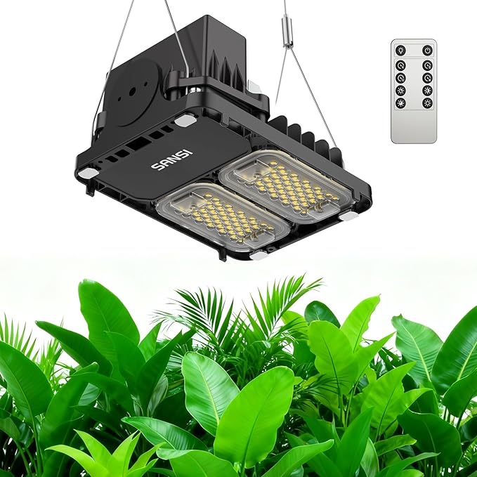 SANSI Grow Lights for Indoor Plants, 70W(500W Equiv) Full Spectrum Plant Light with Optical Lens