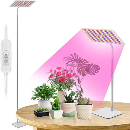 BESTVA 18W Grow Lights for Indoor Plants with Stand, Full Spectrum LED Plant Light for Indoor